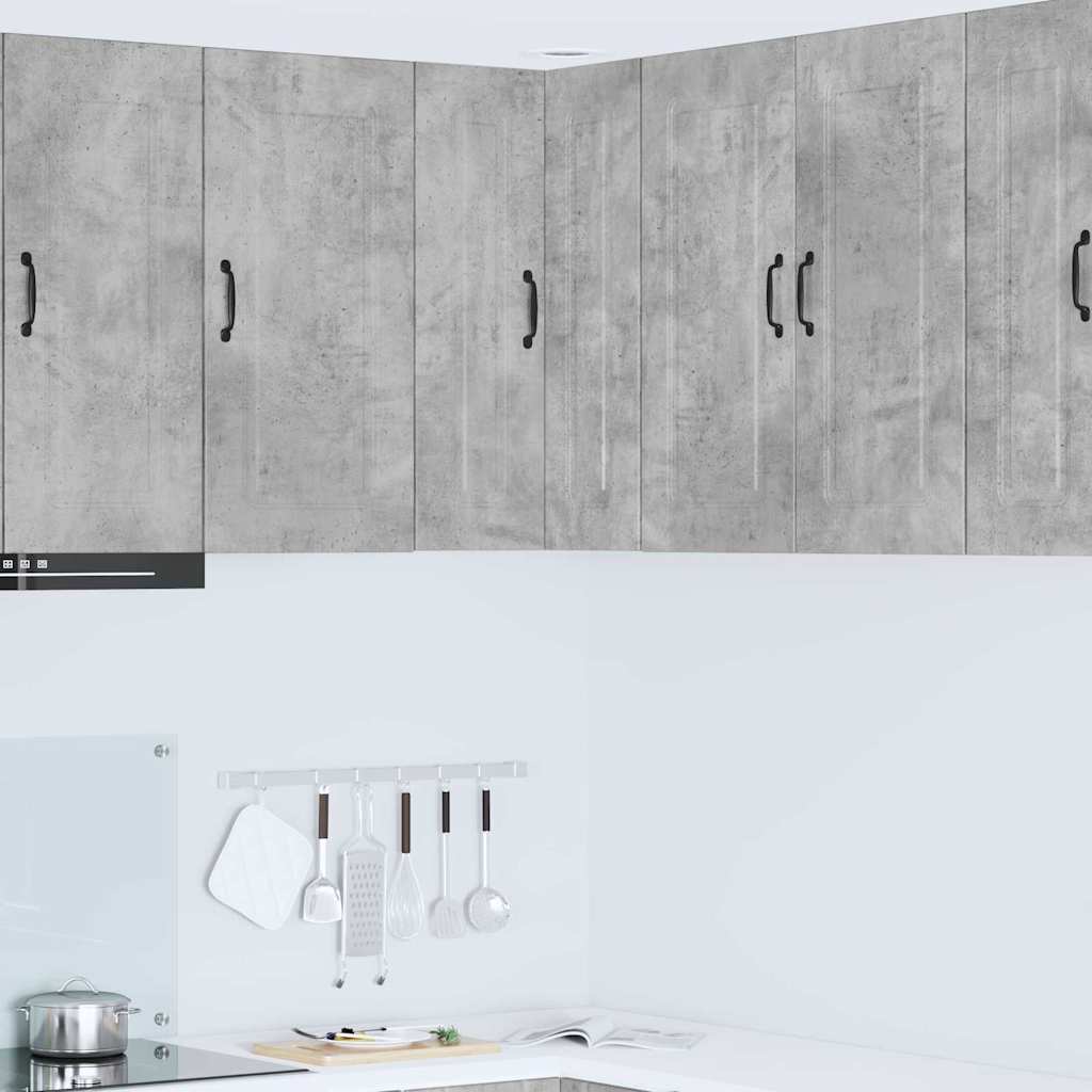 Kitchen Wall Cabinet with Shelf Concrete Grey 57 x 57 x 80 cm